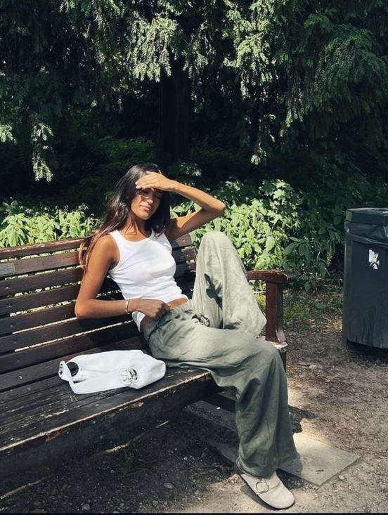 Abercrombie & Fitch Pants - Abercrombie & Fitch Sloan Tailored Sage Wide Leg Linen Pants